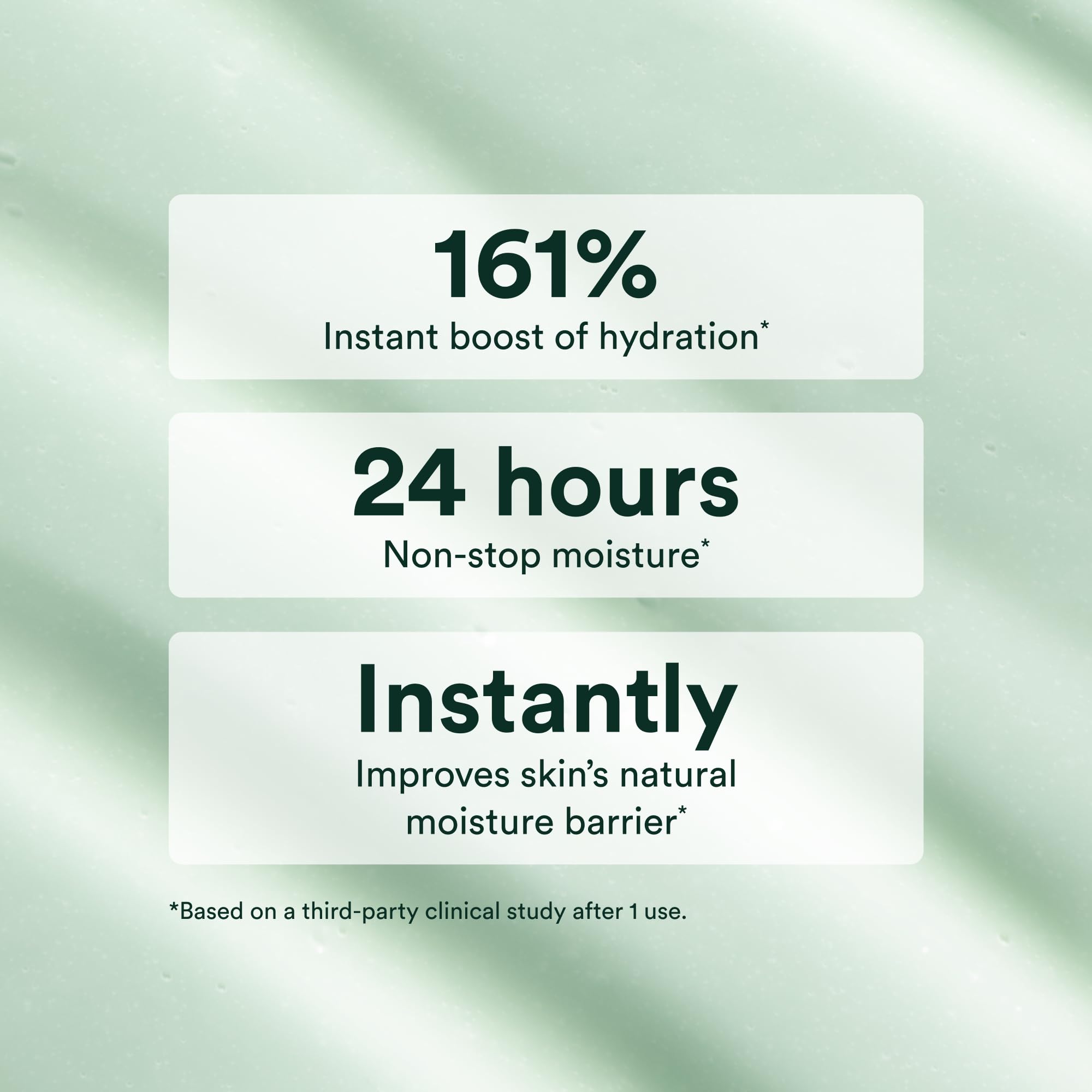 Close-up of OSEA Hyaluronic Body Serum texture showing silky moisture
