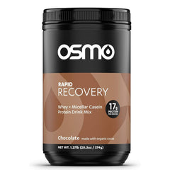 Osmo Rapid Recovery bottle pour shows a refreshing post-workout drink aiding recovery.