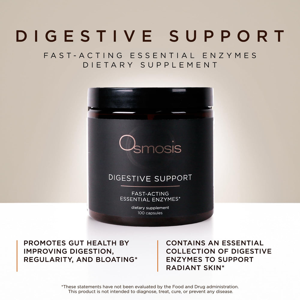 OSMOSIS Digestive Support Enzyme being poured for easy digestion on the go.
