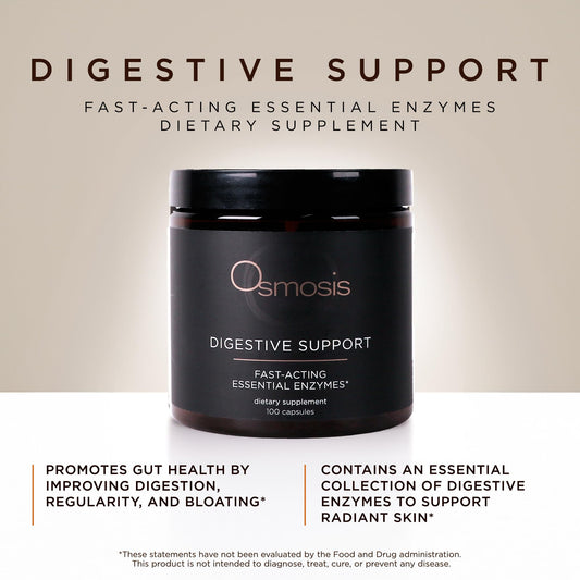 OSMOSIS Digestive Support Enzyme being poured for easy digestion on the go.