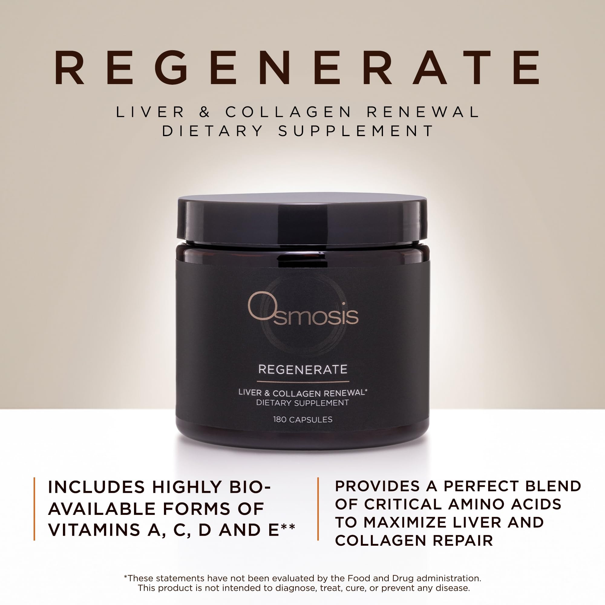 OSMOSIS Regenerate label close-up showing vitamin blend