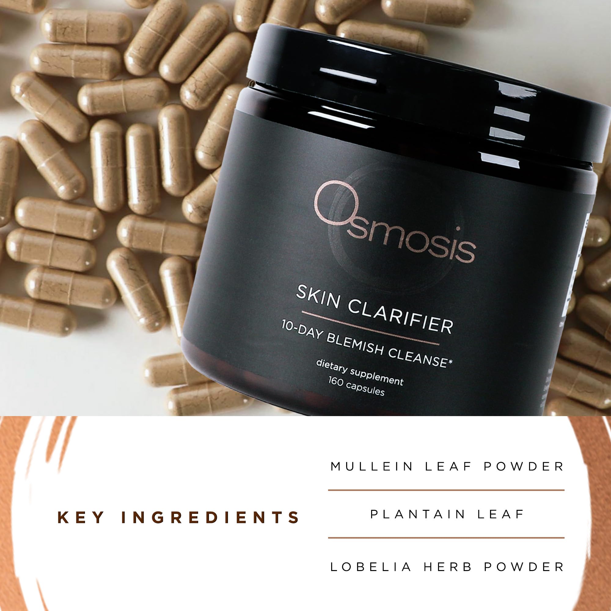 Osmosis Skin Clarifier label detail showing all-natural ingredients.