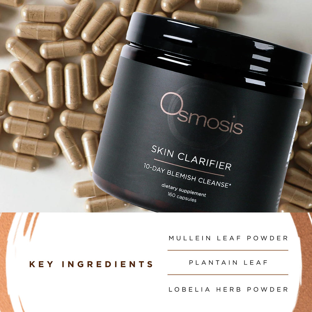 Osmosis Skin Clarifier label detail showing all-natural ingredients.