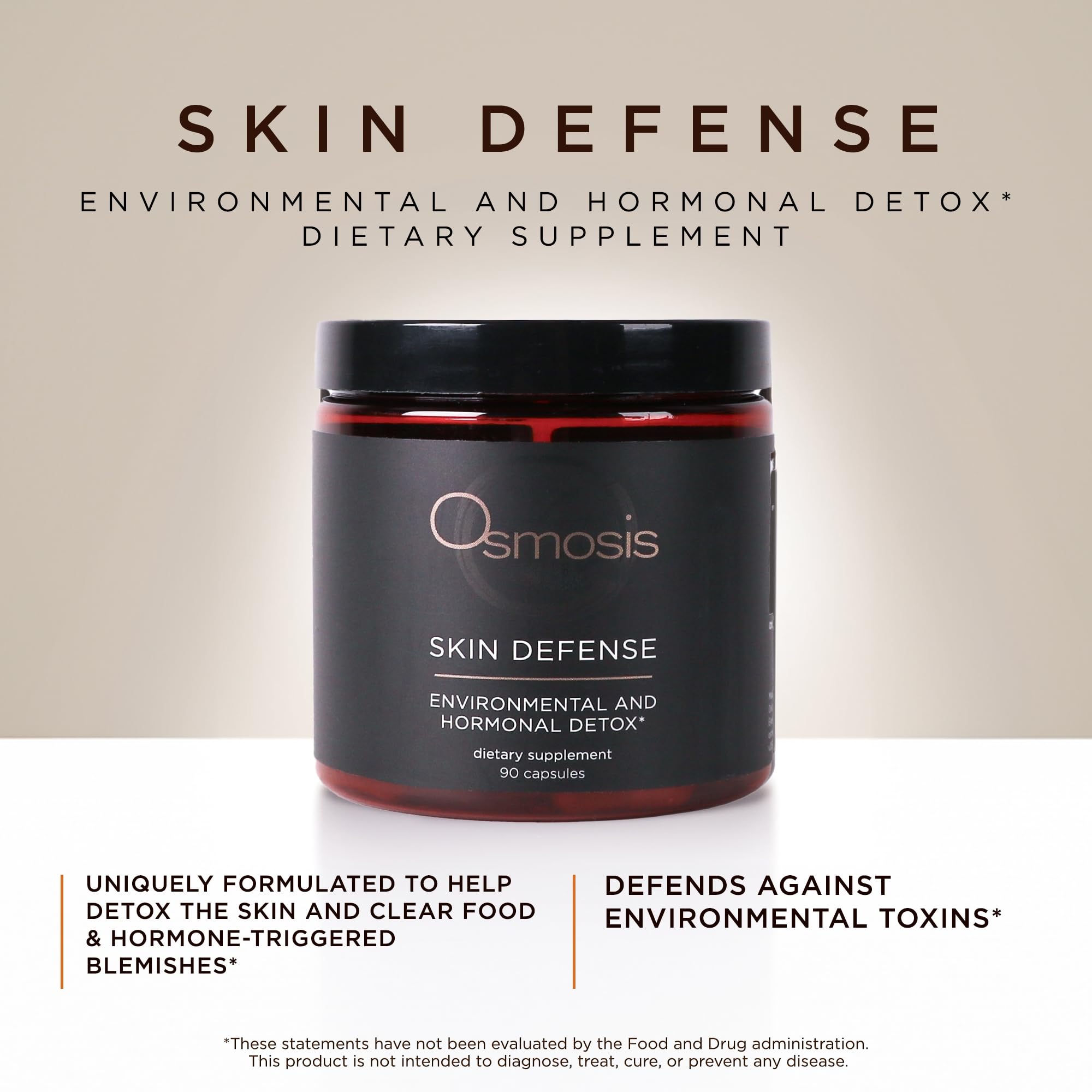 OSMOSIS Skin Defense bottle pour shows easy daily dosing