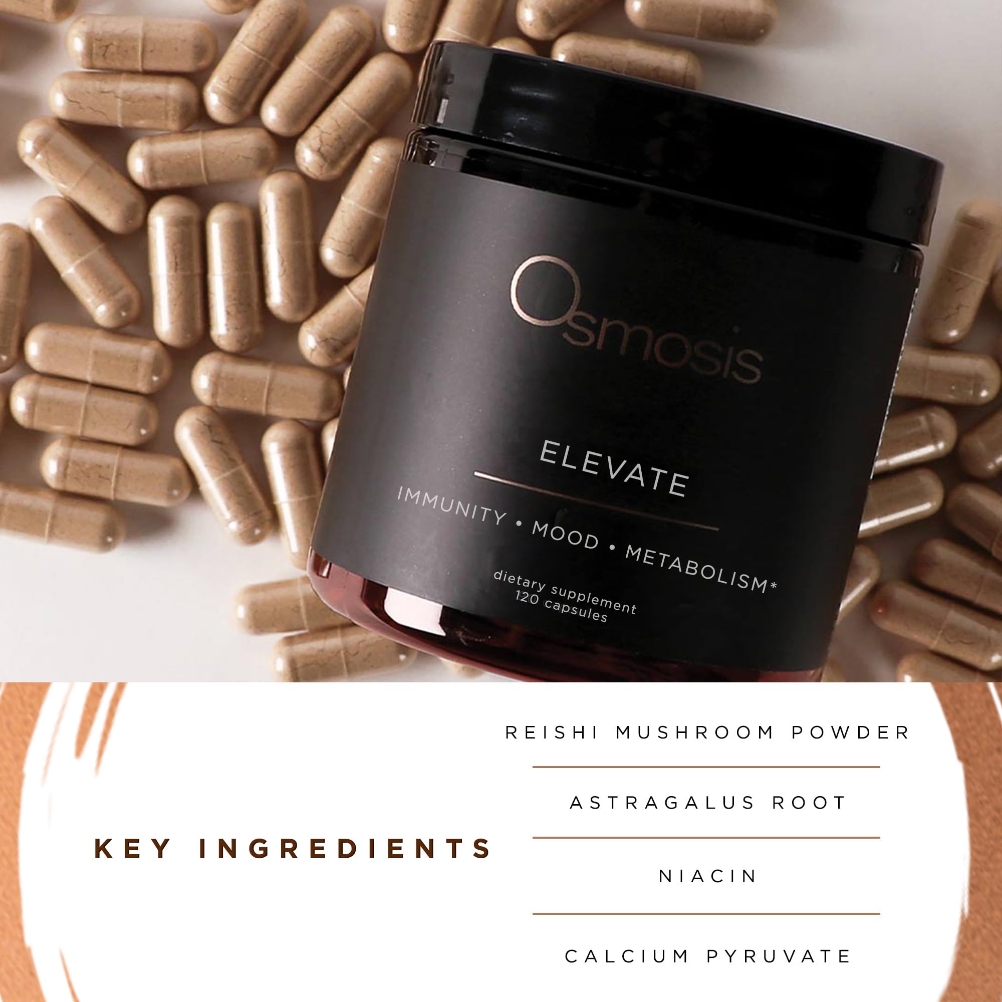 OSMOSIS Elevate capsules closeup small capsules designed for metabolism support