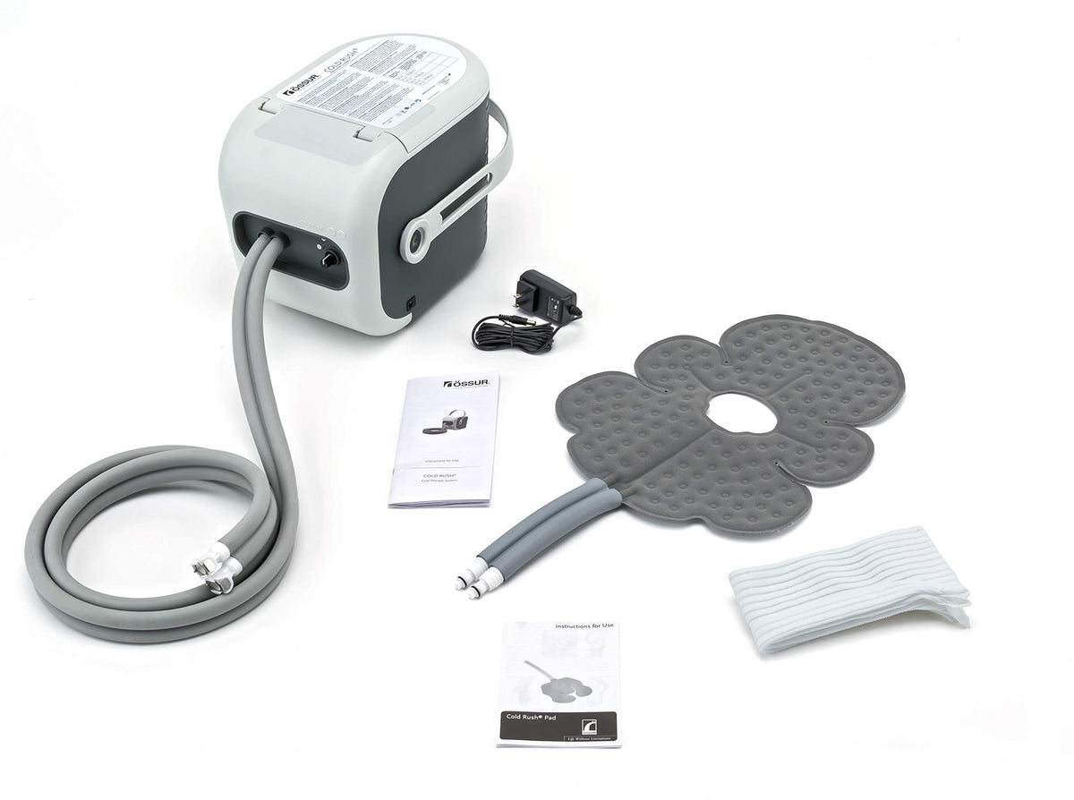 Ossur Cold Rush main unit powering consistent at-home cryotherapy sessions.