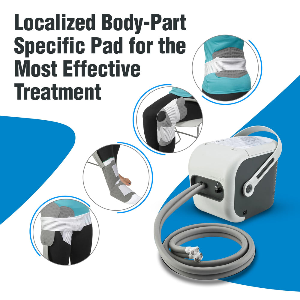 Ossur therapy system in use demonstrates hands-free recovery at home or clinic.