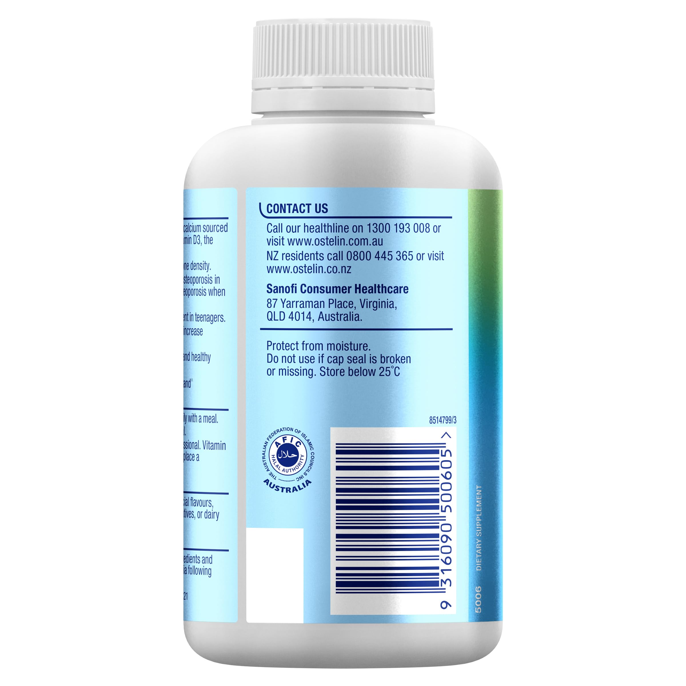 Ostelin bottle on kitchen counter for easy daily use