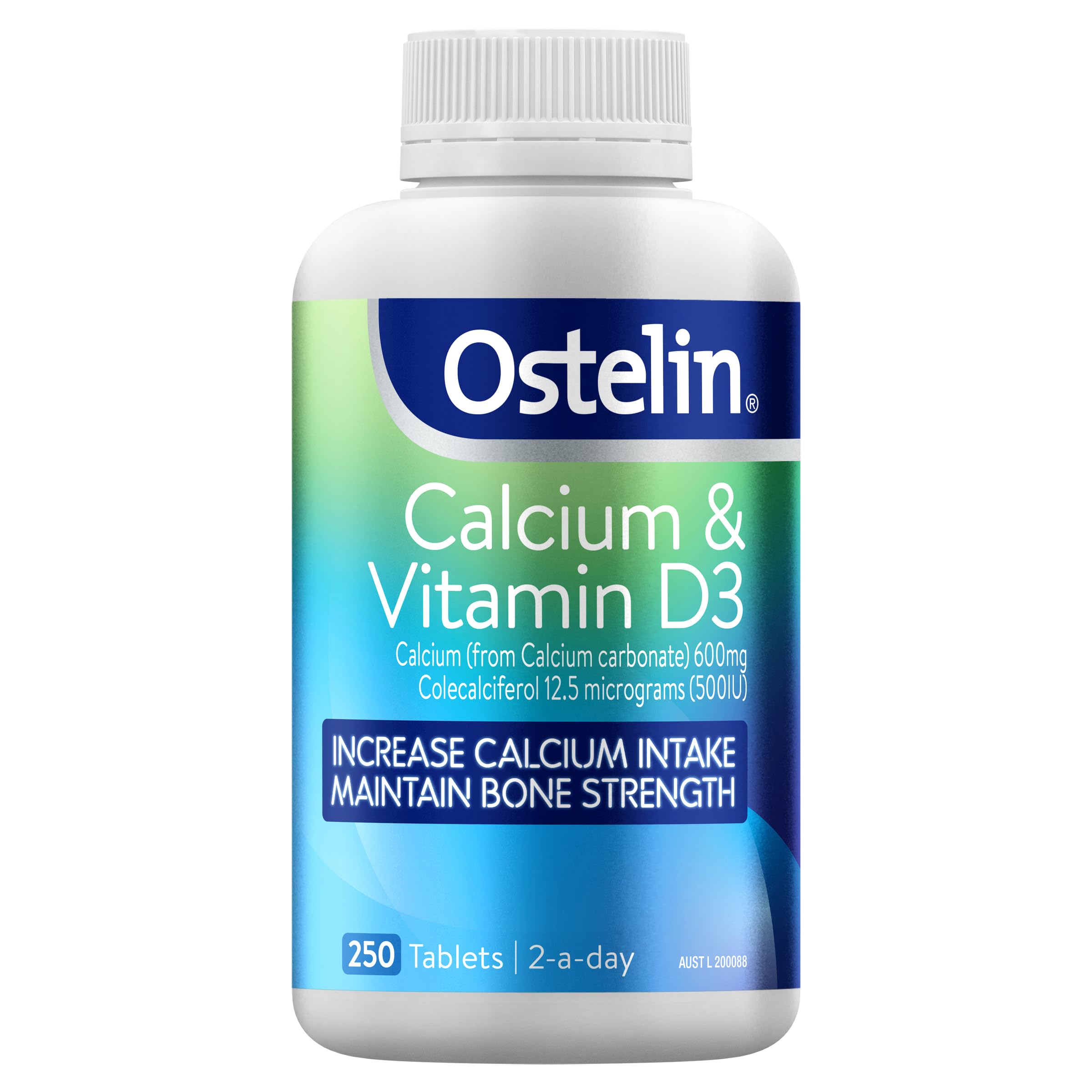 Ostelin Vitamin D Plus Calcium bottle front shows bone health support
