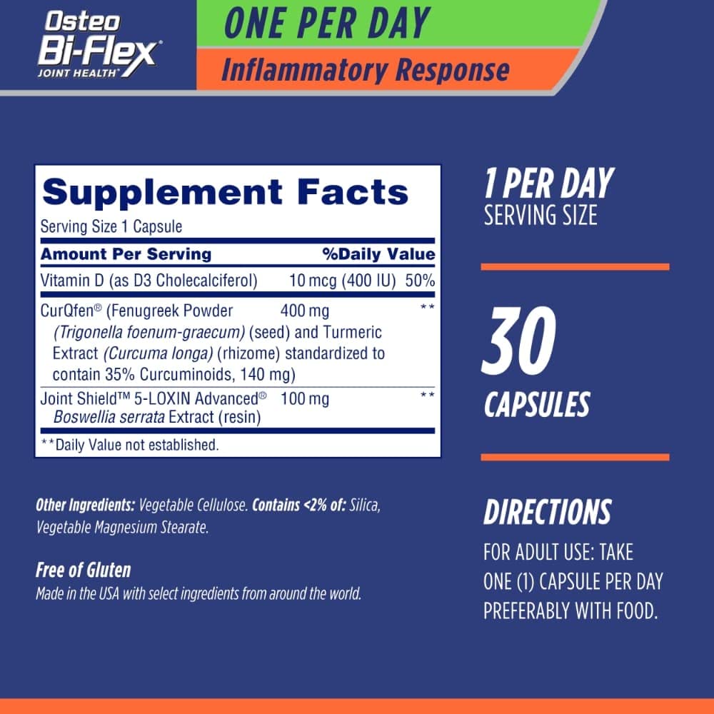 Osteo Bi-Flex One Per Day capsule close-up showing convenient daily dose