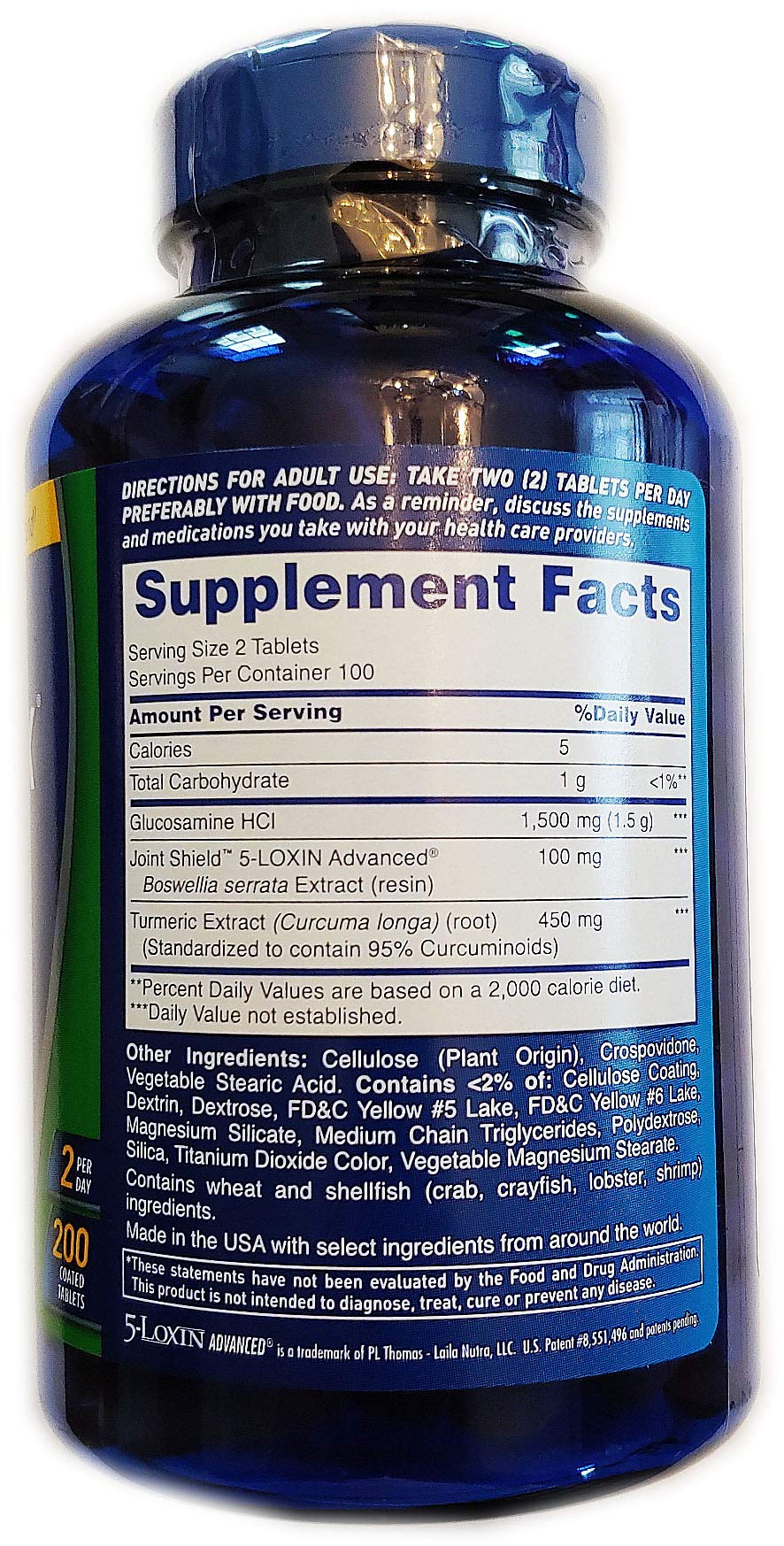 Osteo Bi-Flex tablets close-up highlighting 200-count bottle for mobility support.