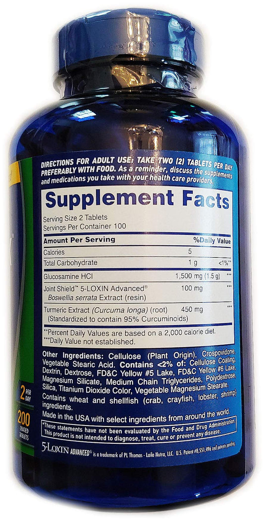 Osteo Bi-Flex tablets close-up highlighting 200-count bottle for mobility support.