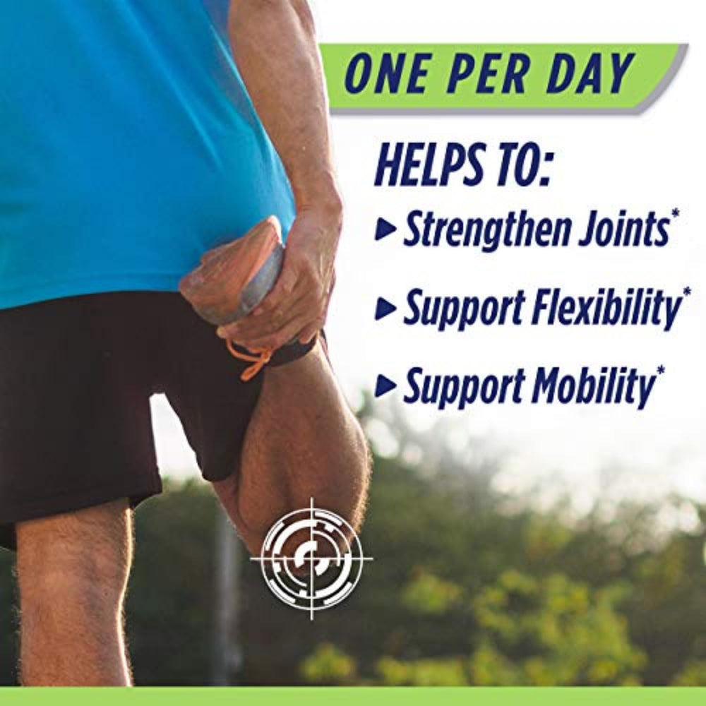 Osteo Bi-Flex vitamin D tablet closeup emphasizing bone health support.