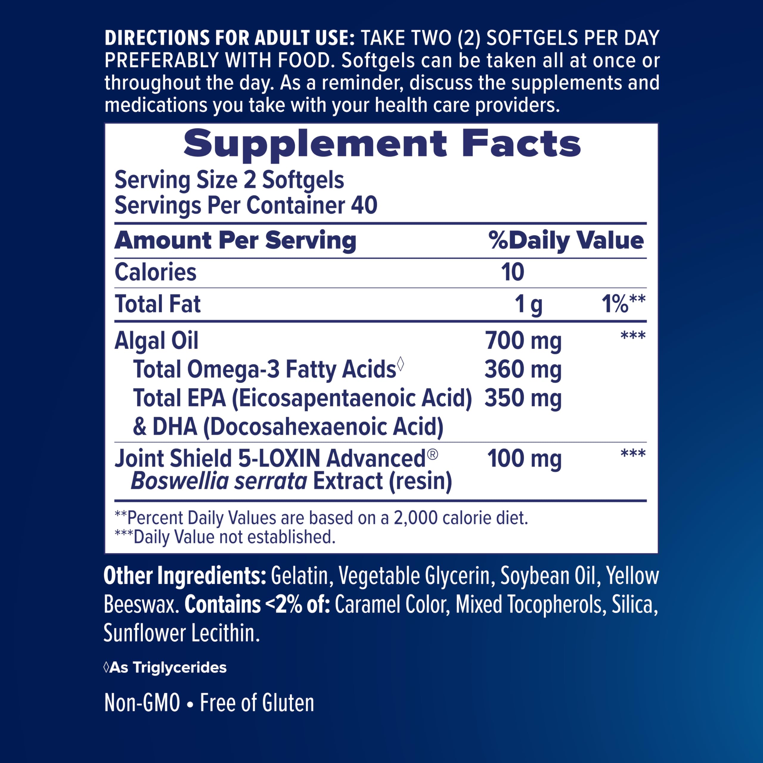 Osteo Bi-Flex bottle with easy-to-swallow softgels suggests a simple daily routine