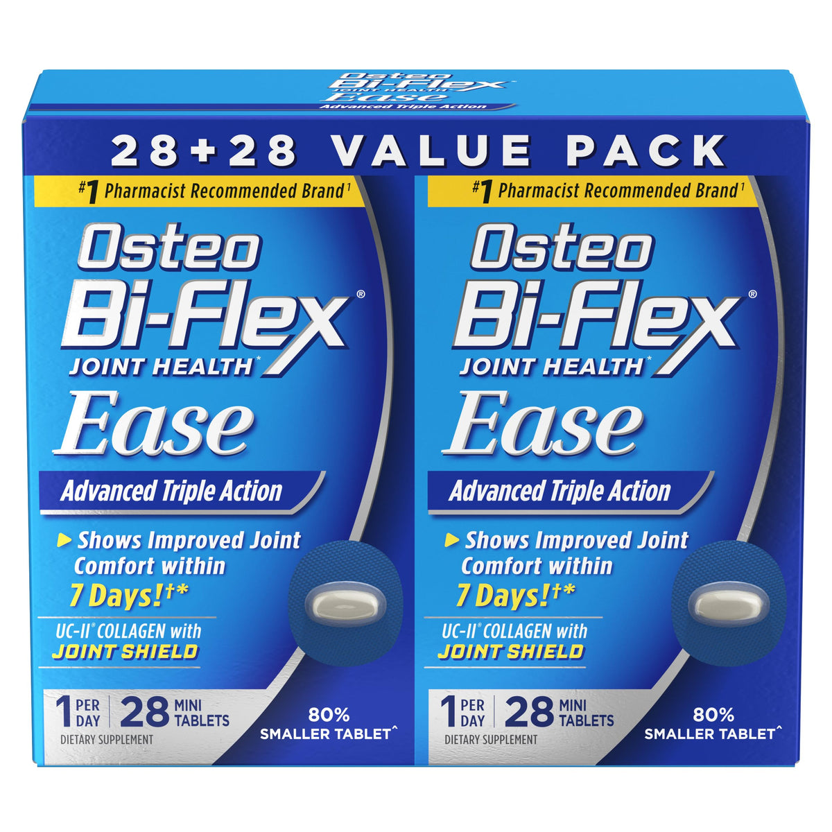 Osteo Bi-Flex Ease bottle pour shows daily joint support in action.