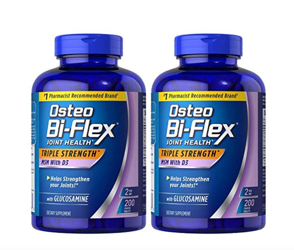 Osteo Bi-Flex triple strength bottle with caplets for joint comfort and mobility support