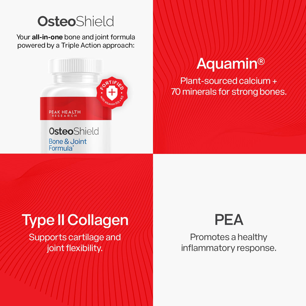 OsteoShield daily-dose bottle ready for routine use