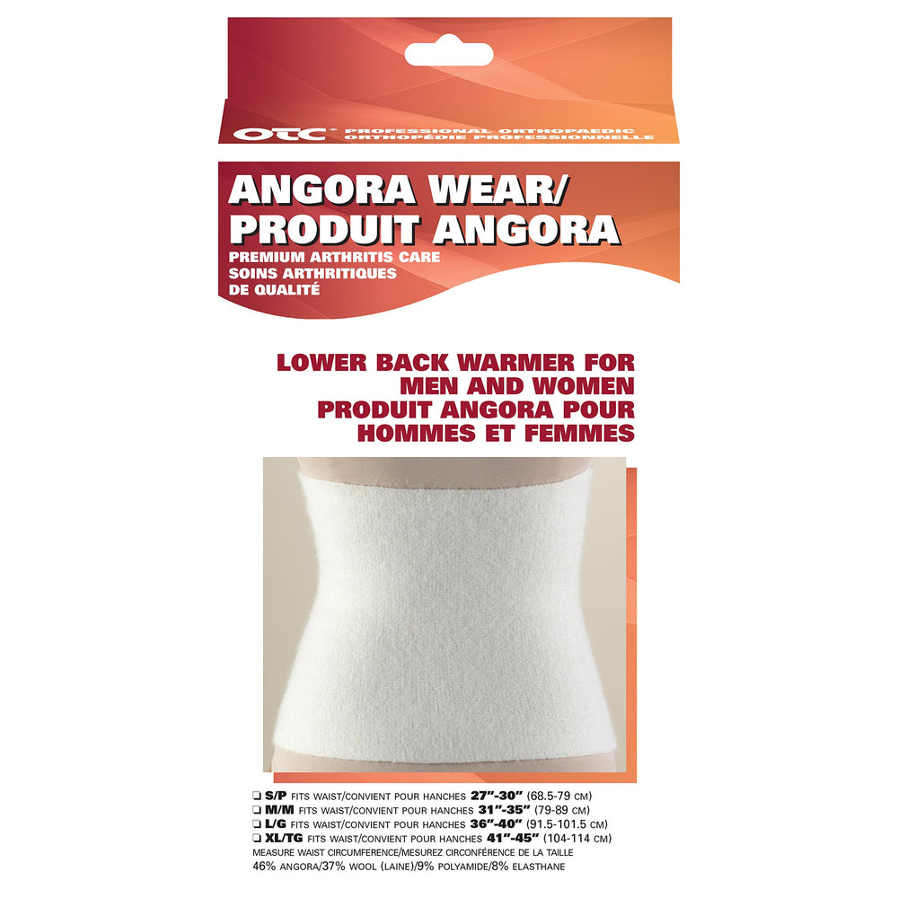 OTC back warmer angora texture closeup reveals soft angora fibers