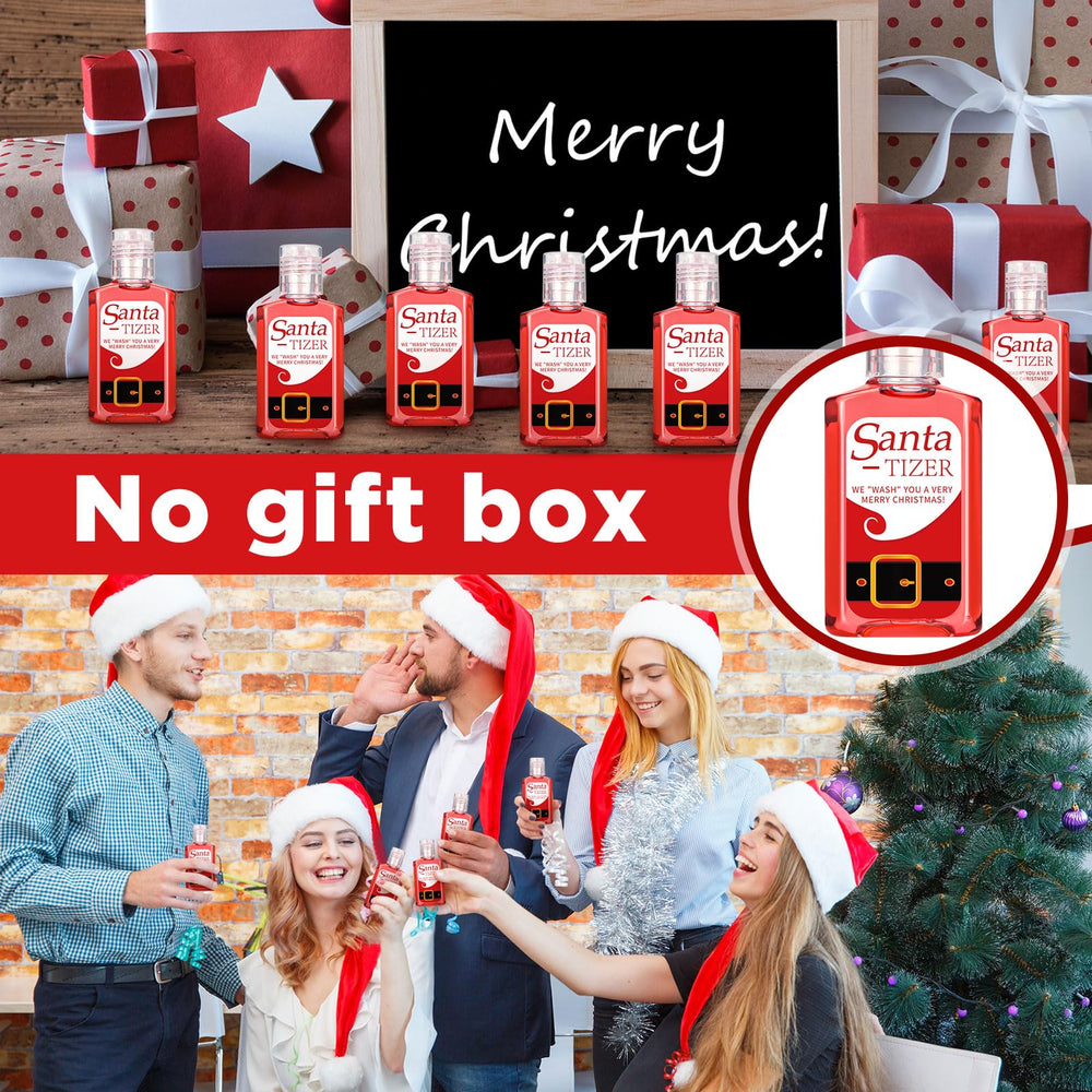Oudain Christmas party favors display showing festive, handy gifts