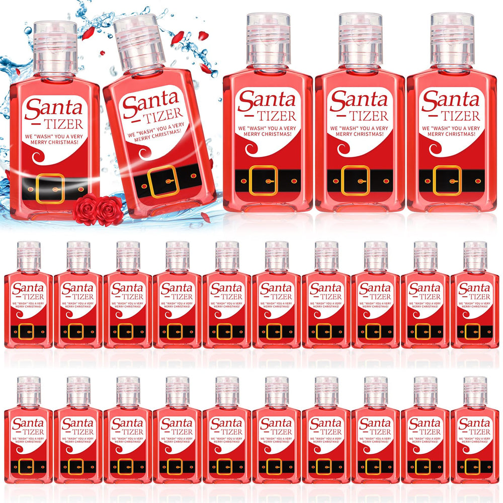 Oudain Santa-label 1oz hand sanitizer bottle for quick cleanup