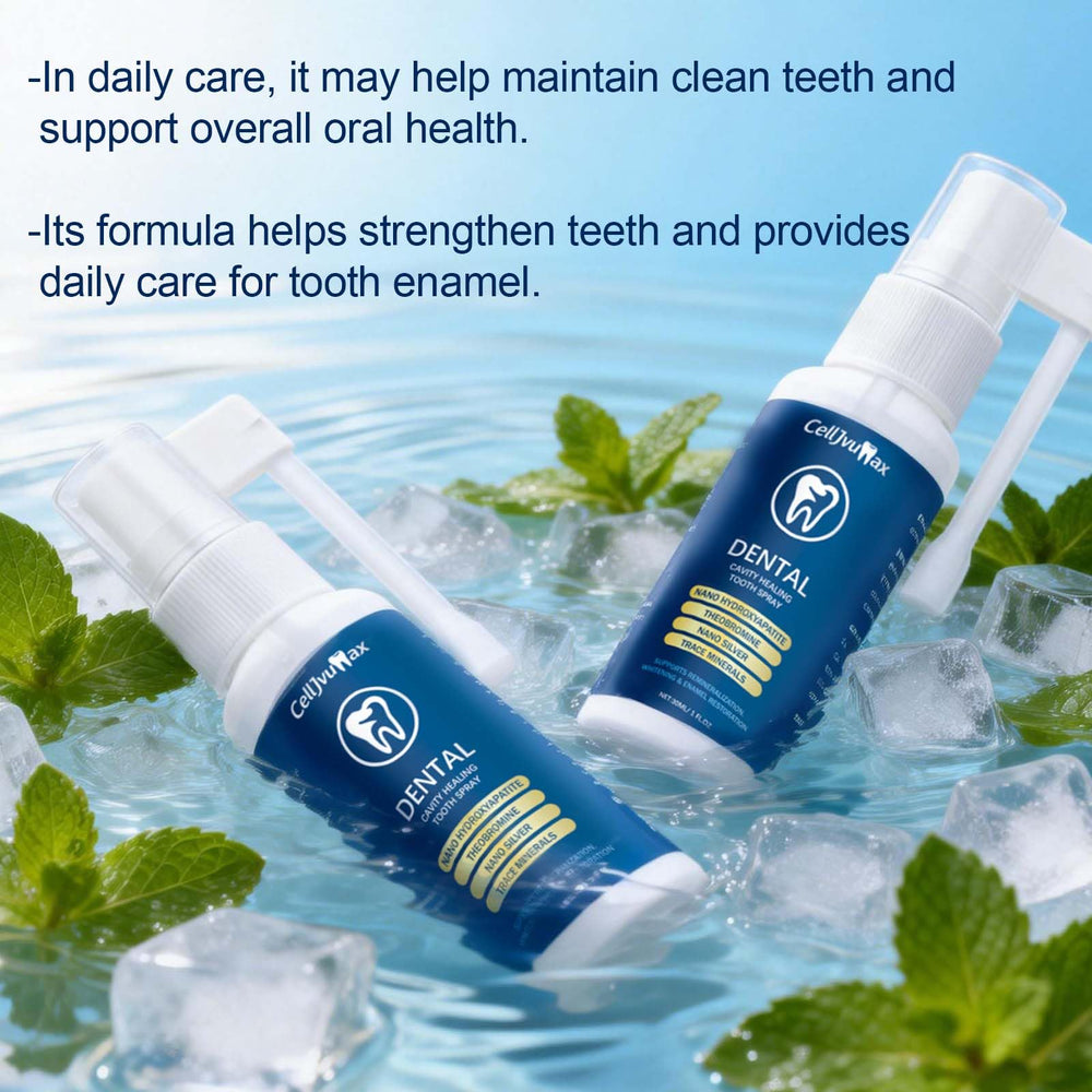 OUHENGTEK Enamel Care Mouth Spray highlights fluoride and zinc benefits