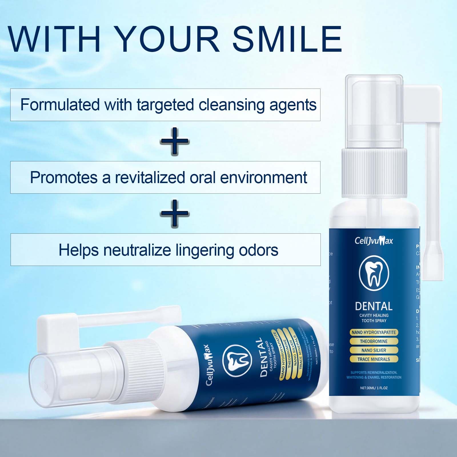 OUHENGTEK Enamel Care Mouth Spray fits easily in pocket or purse