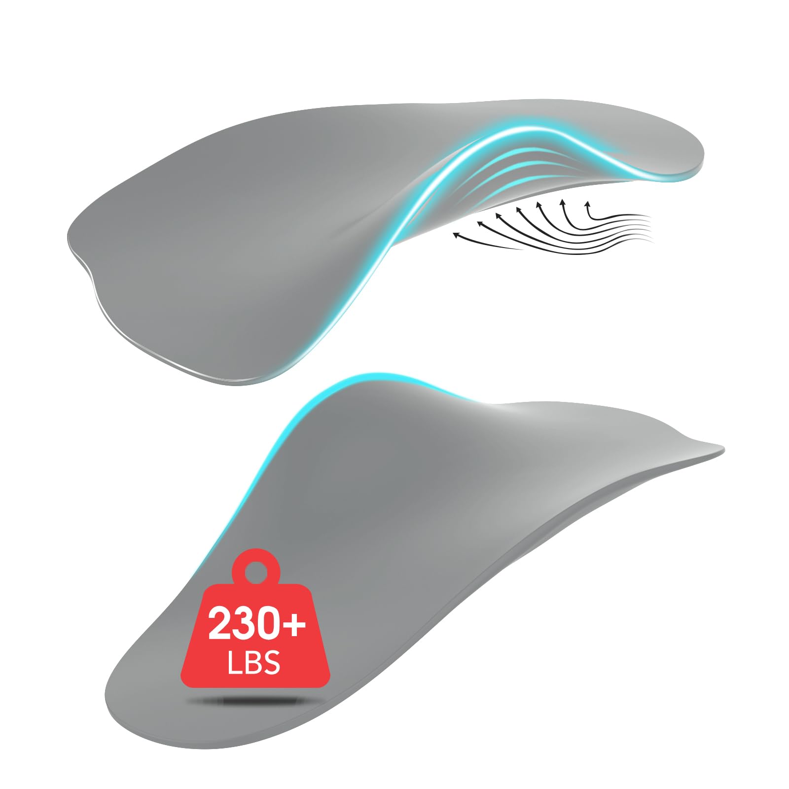 OUOKK arch support inserts featuring foot massage area to distribute pressure
