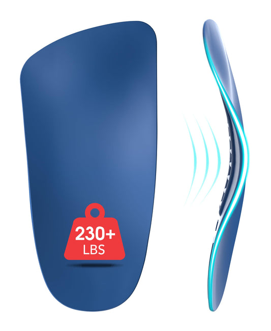OUOKK plantar fasciitis relief insert, side view, supports tired feet during daily walking.