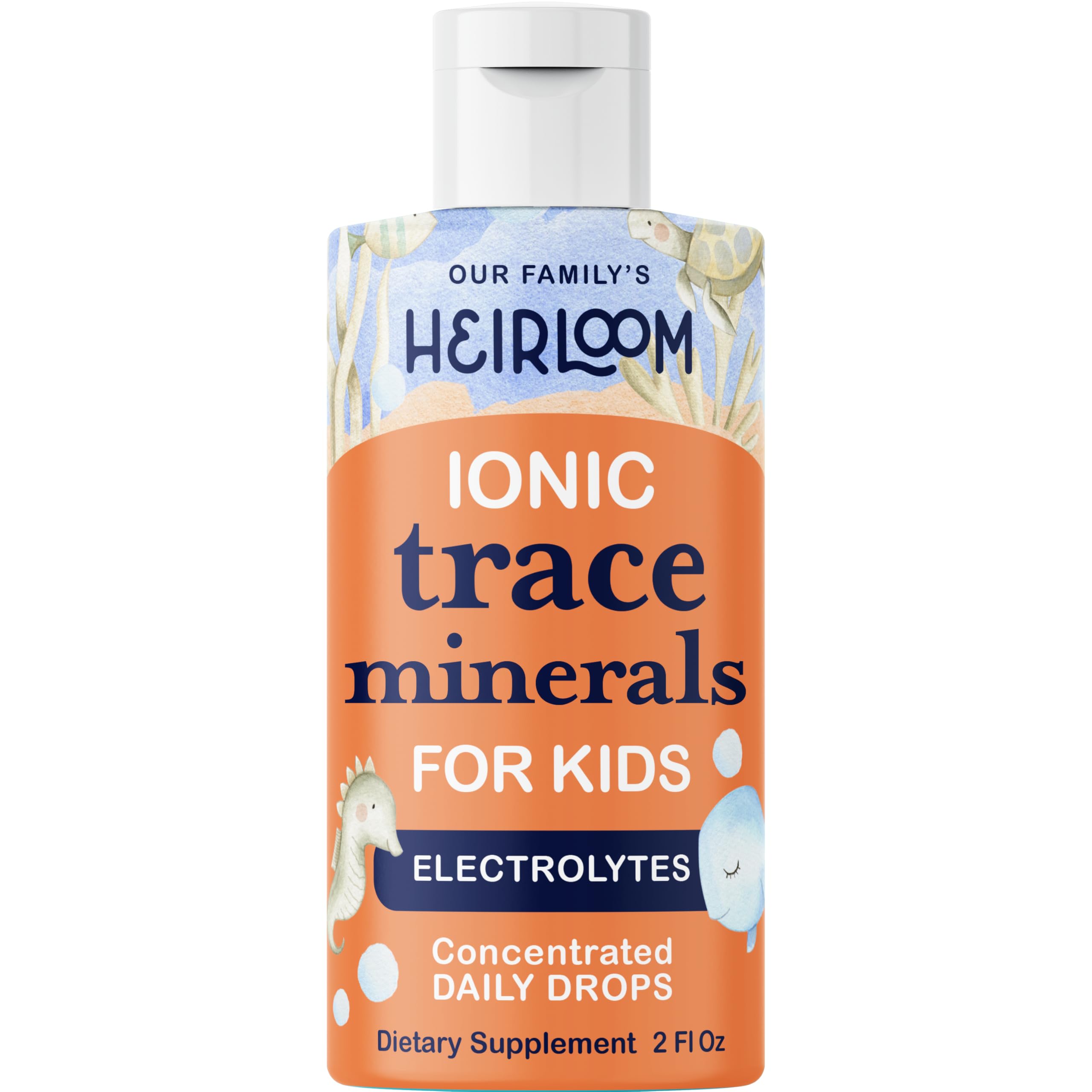 Our Family's Heirloom trace minerals for kids bottle promotes kid-friendly hydration
