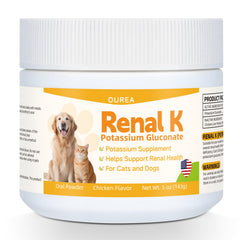 Ourea Renal K clean-label formula without common allergens.