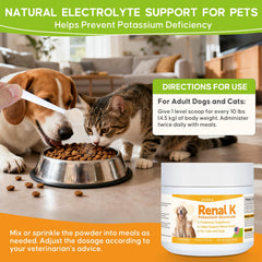 Ourea Renal K powder blends easily with meals for better palatability.