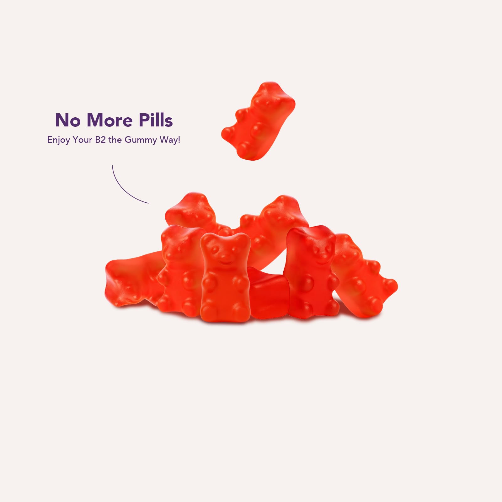 ourui one vitamin b2 gummies ingredients CoQ10 closeup illustrates synergy for energy and focus.
