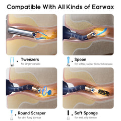 Oushome BEBIRD angled tweezers minimize canal contact for comfortable use