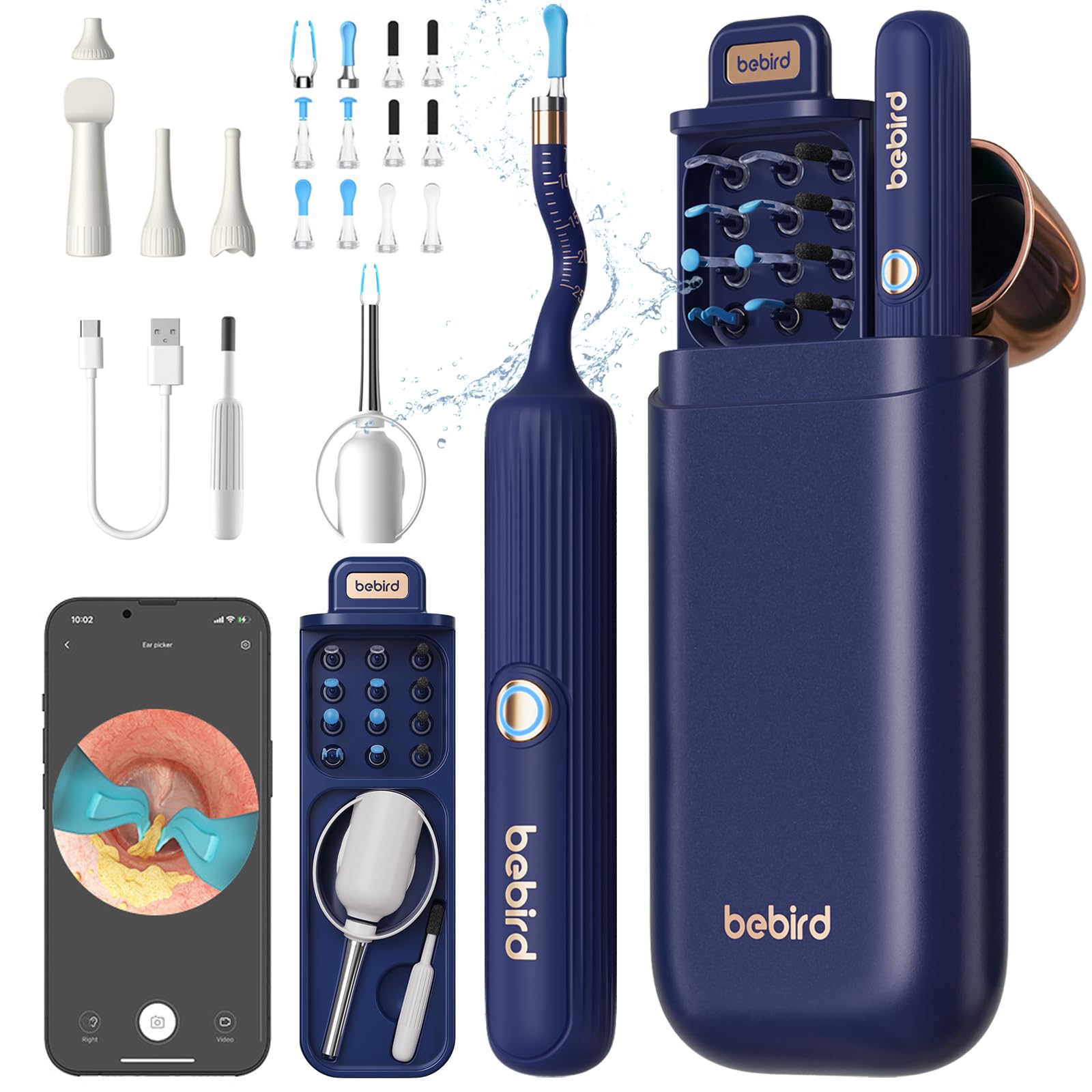Oushome BEBIRD ear wax camera lens providing clear ear visuals for home care