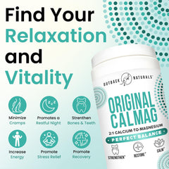 Outback Naturals calcium gluconate powder shown for smooth mixing in a shaker.