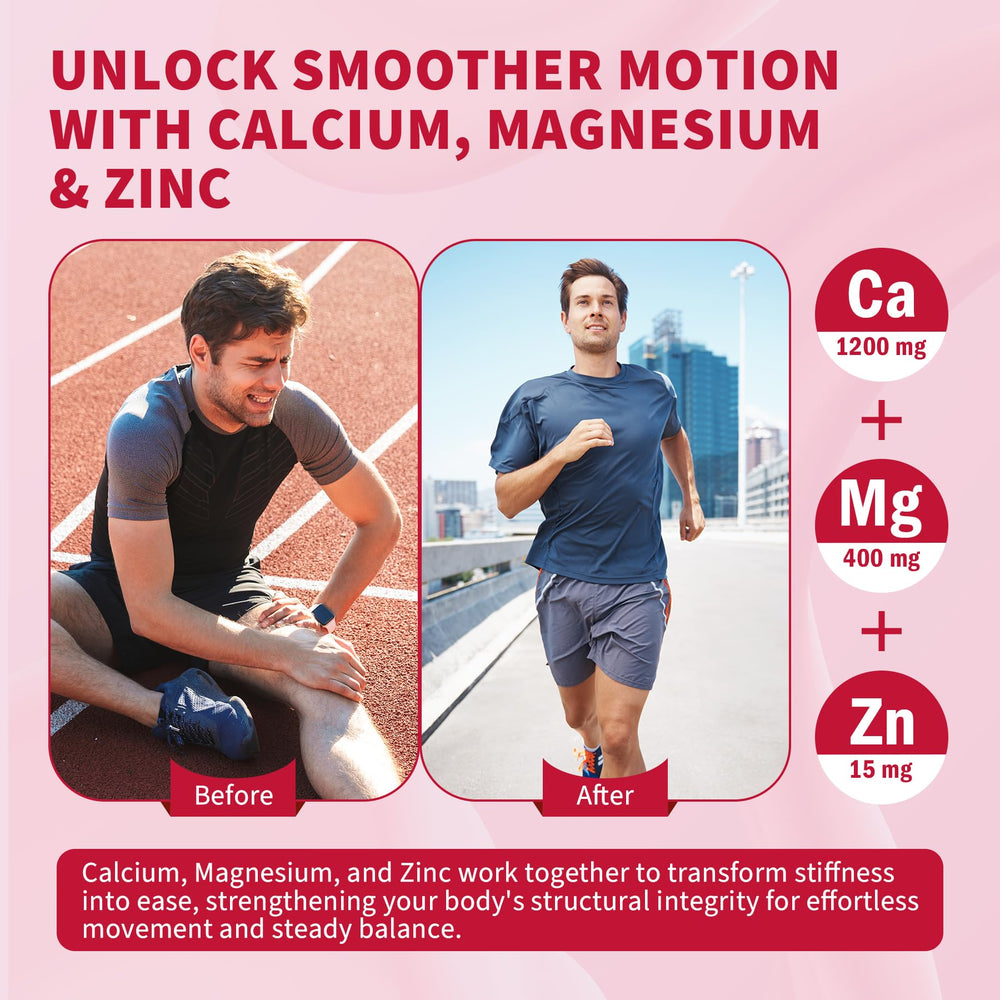 OUTELANDE bottle label highlighting 1200 mg calcium and D3/K2 for calcium utilization