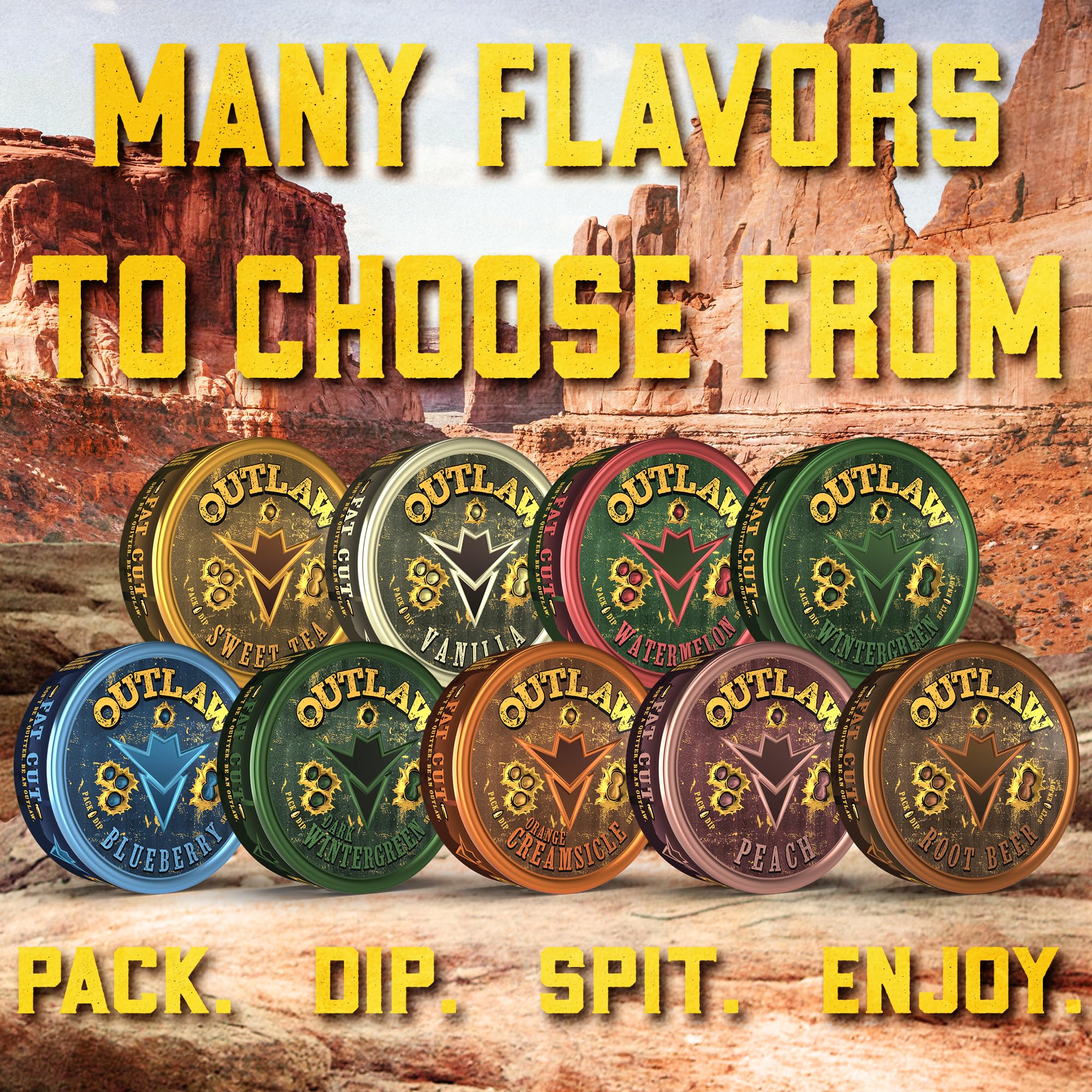 Outlaw Mint Fat Cut everyday-use design supports quick flavor moments.