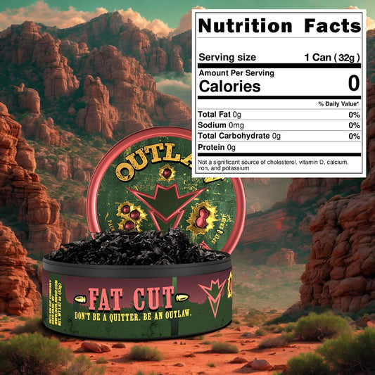 Outlaw Dip Wild Watermelon Fat Cut can open close-up highlighting juicy flavor.