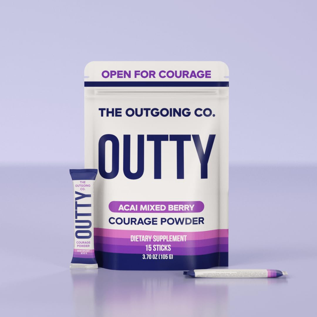 The Outgoing Co. OUTTY stick dissolving in water to boost social energy.