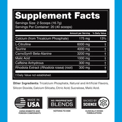 Outwork nutrition blue raspberry flavor powder ready in shaker for quick workouts