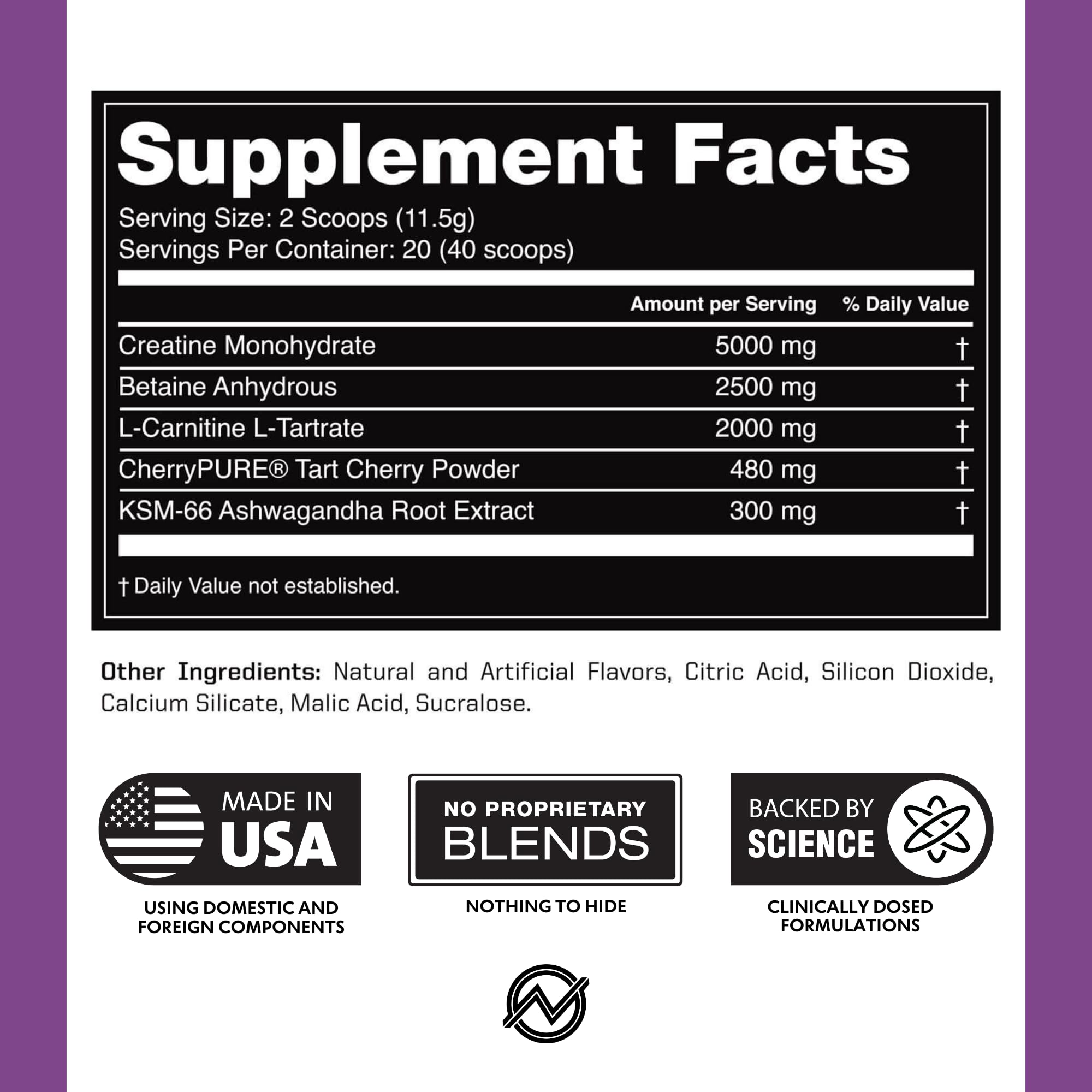 Outwork Nutrition Biolayne-endorsed label conveys science-backed formulation and reliable results.