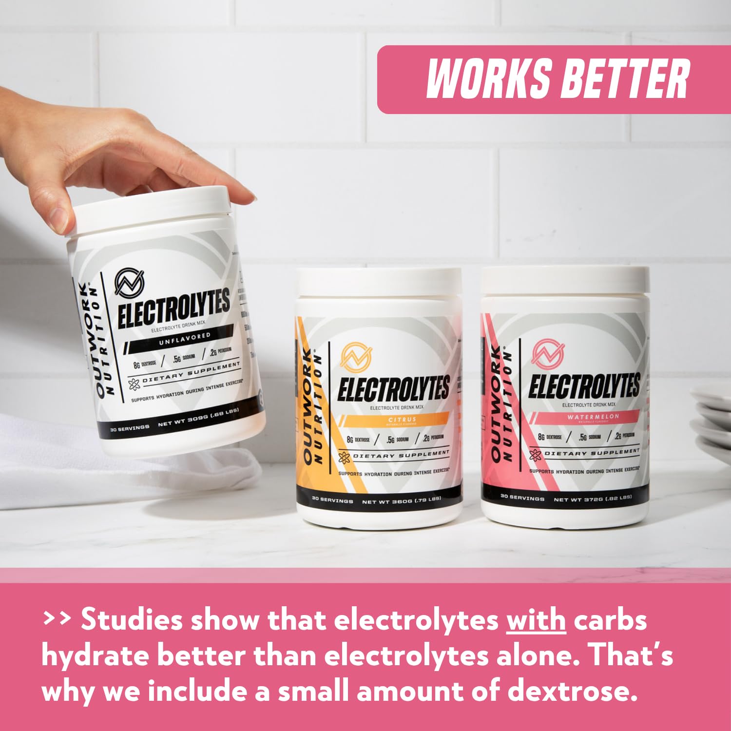 Outwork Nutrition Electrolytes Powder On-the-go mix for quick refreshment