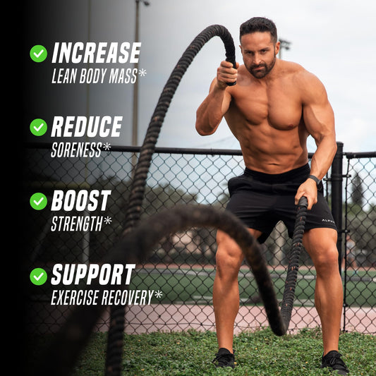 Outwork Nutrition green apple flavor powder in a scoop for refreshing post-workout fuel