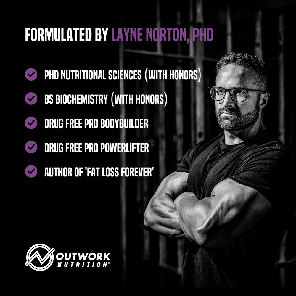 Outwork Nutrition L-Carnitine ingredient bottle signals recovery and fat metabolism support.