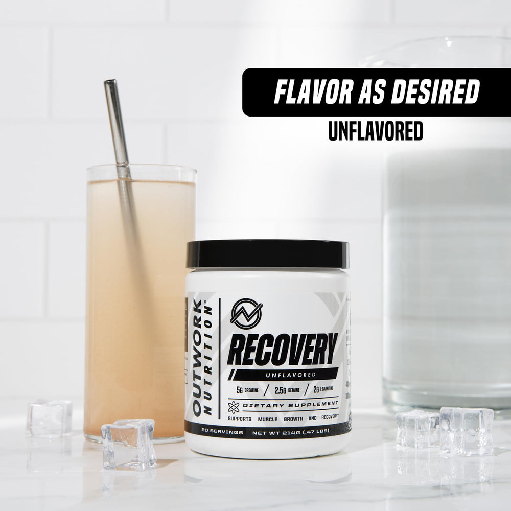 Outwork Nutrition L-Carnitine recovery blend aids quicker restoration after training.