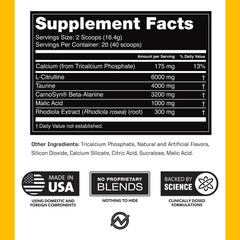 Outwork Nutrition non-stim pre-workout Piña Colada glass suggesting tasty, sustained focus.