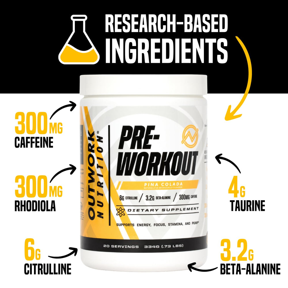 Outwork Nutrition preworkout scoop ready for measurement.