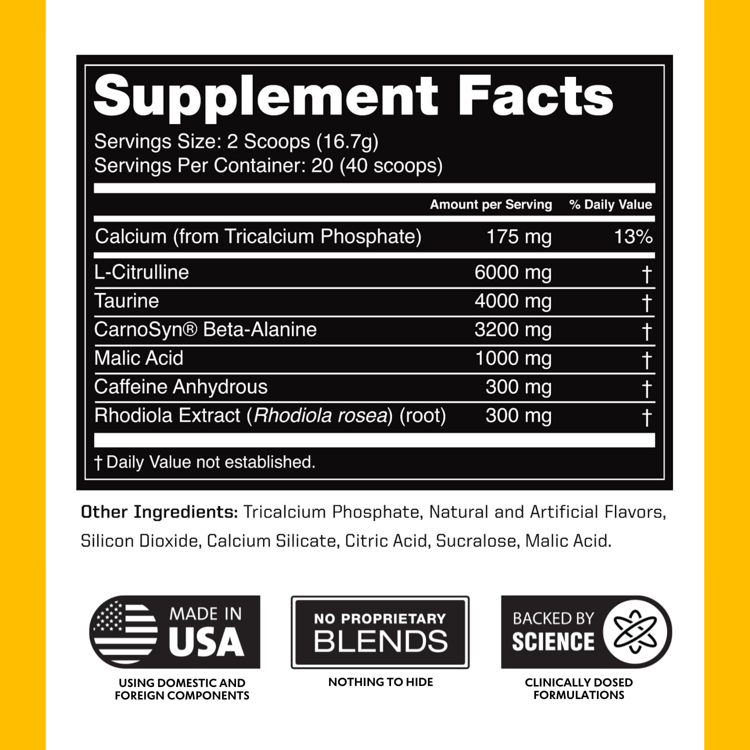 Outwork Nutrition preworkout serve ready for training session.