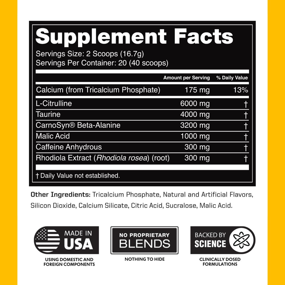 Outwork Nutrition preworkout serve ready for training session.