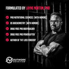 Outwork Nutrition preworkout bottle on gym backdrop signals performance-ready routine.